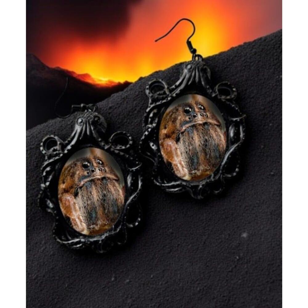 Huge Spider Earrings Arachnid Gothcore Punk Oversized Jewelry